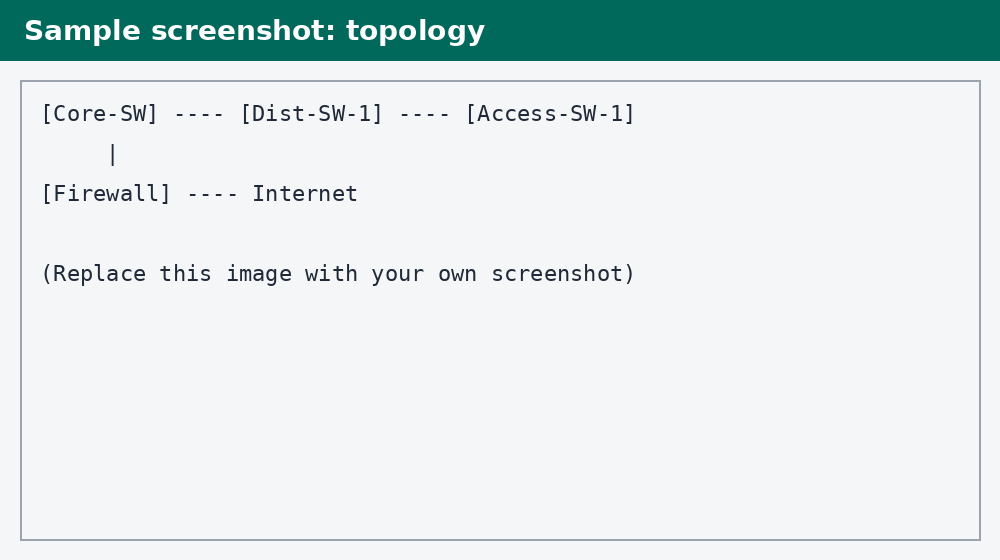 Lab topology